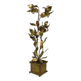 Midcentury modern brass flower floor lamp Hans Kögl
