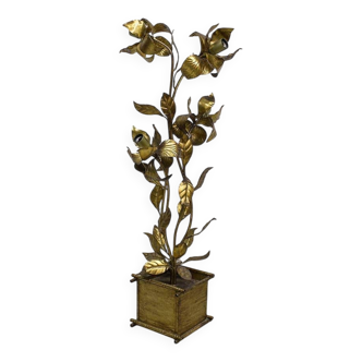 Lampadaire à fleurs en laiton moderne du milieu du siècle Hans Kögl
