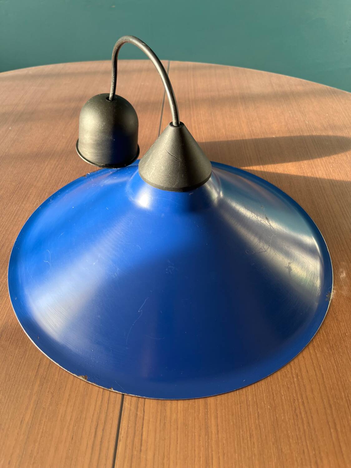 80s blue pendant light