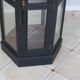 Antique black hexagonal display cabinet – 180 cm