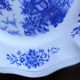 A set of 6 romantic blue Lunéville Sarreguemines flat plates.