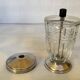 Silver-plated metal sugar bowl shaker Art Deco