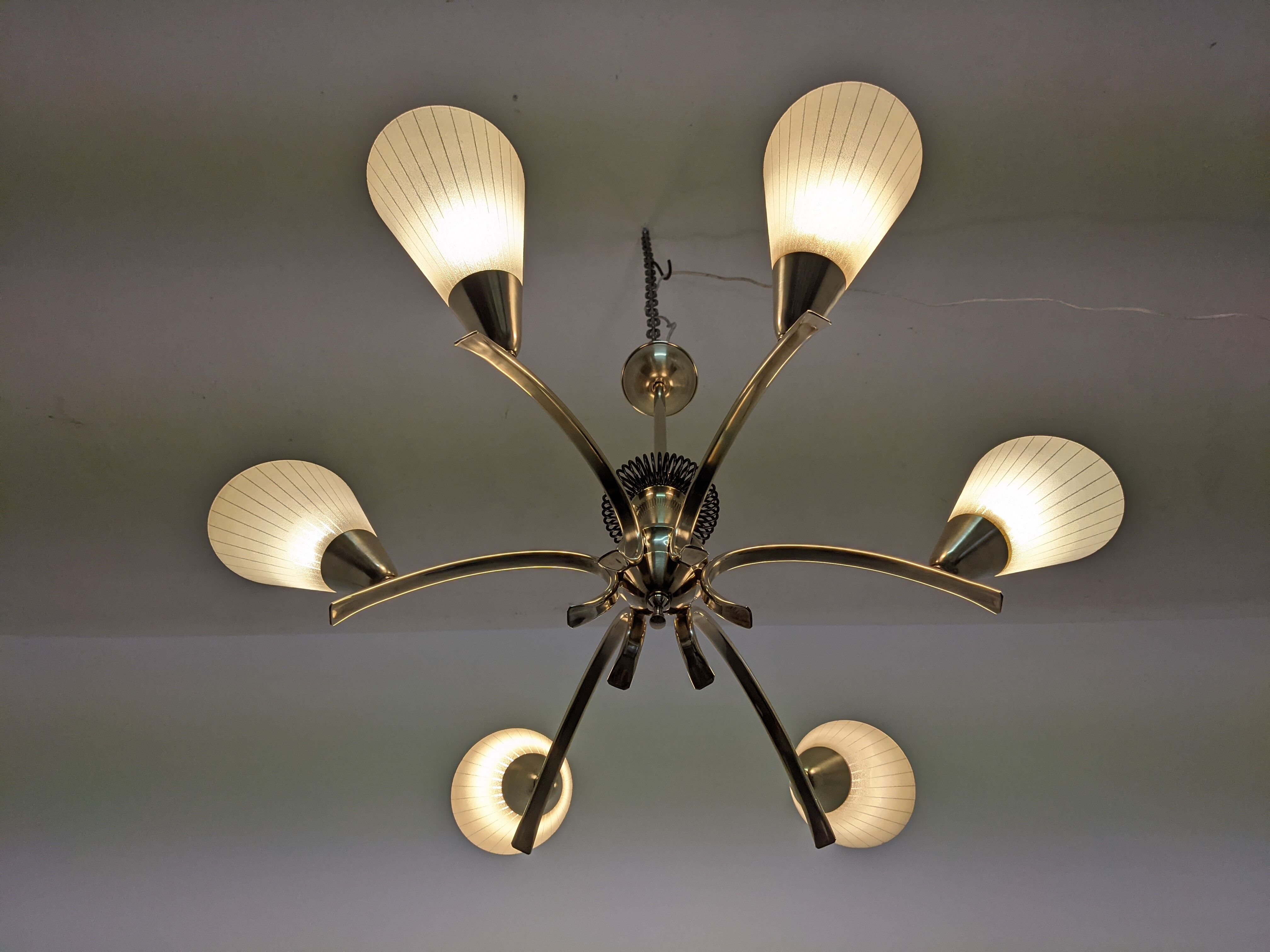 Brass chandelier from the 50s/60s
