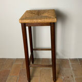 High straw stool