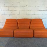 Leather sofa Saparella design Michel Ducaroy 70