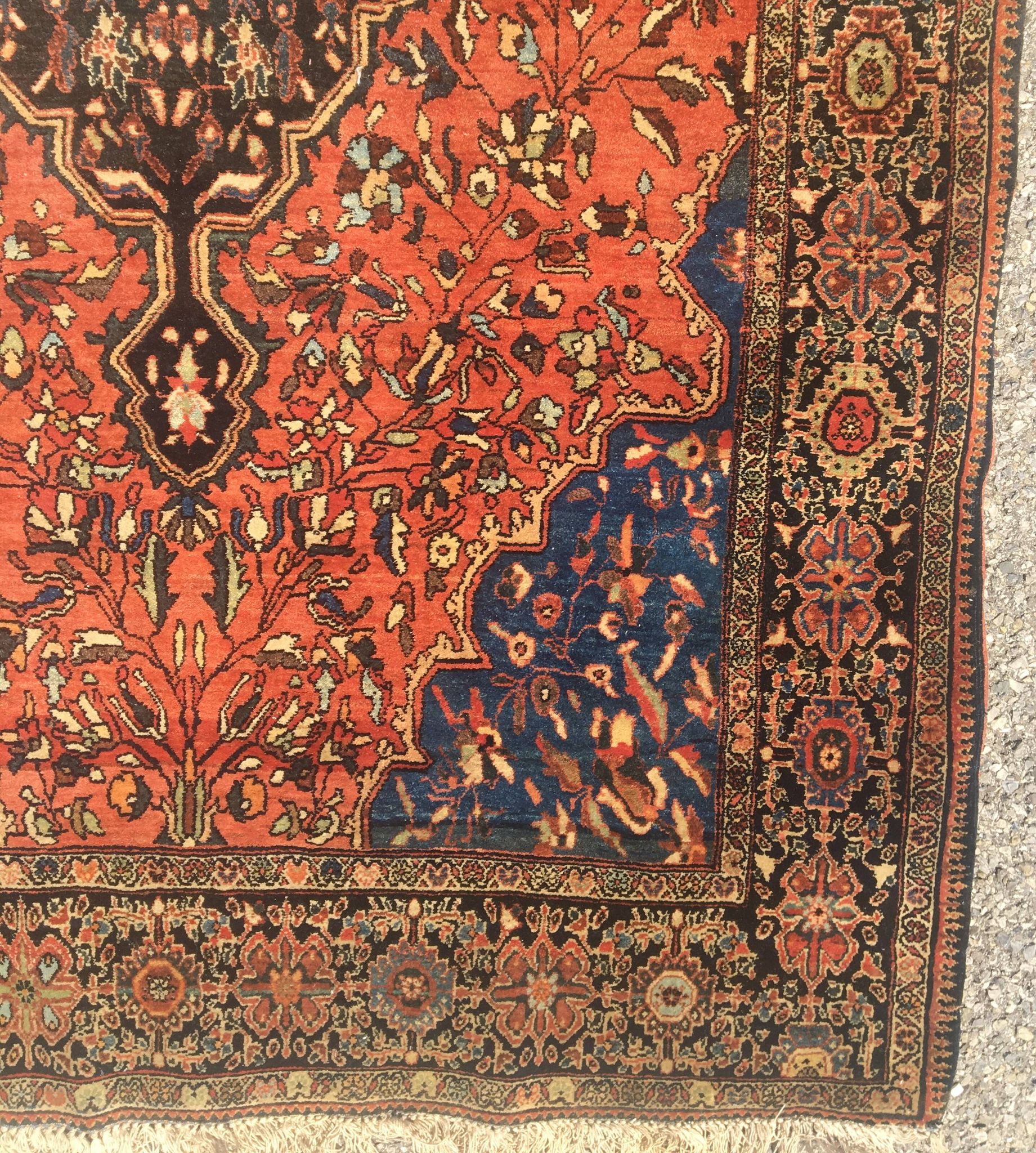 Tapis d'orient Iran Sarouk  Ancien - 1.25 X 2.05 mètres.