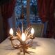 Lustre épi de blé, 3 feux, en métal doré