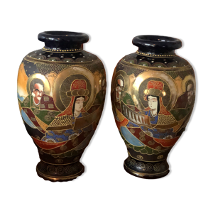 Lot vases japonais Satsuma
