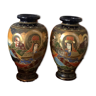 Lot vases japonais Satsuma