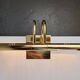 Regency Brass Acrylic Cabinet Lamp by Lumina, 1980s, Set of 3