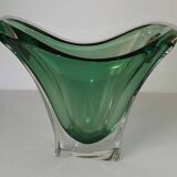 Vase vert Val Saint Lambert