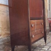Secrétaire vintage année 60 en acajou marque Mobilor