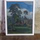 Original 1931 French landscape oil painting by M. Alba