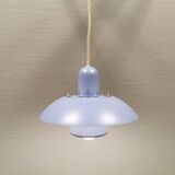 Classic small Danish hanging lamp, produced by Form-Light in the 1980s. Light purple color