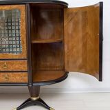 Paolo Buffa Mid-Century Modern Italian Mahogany and Walnut Bar Cabinet, 50