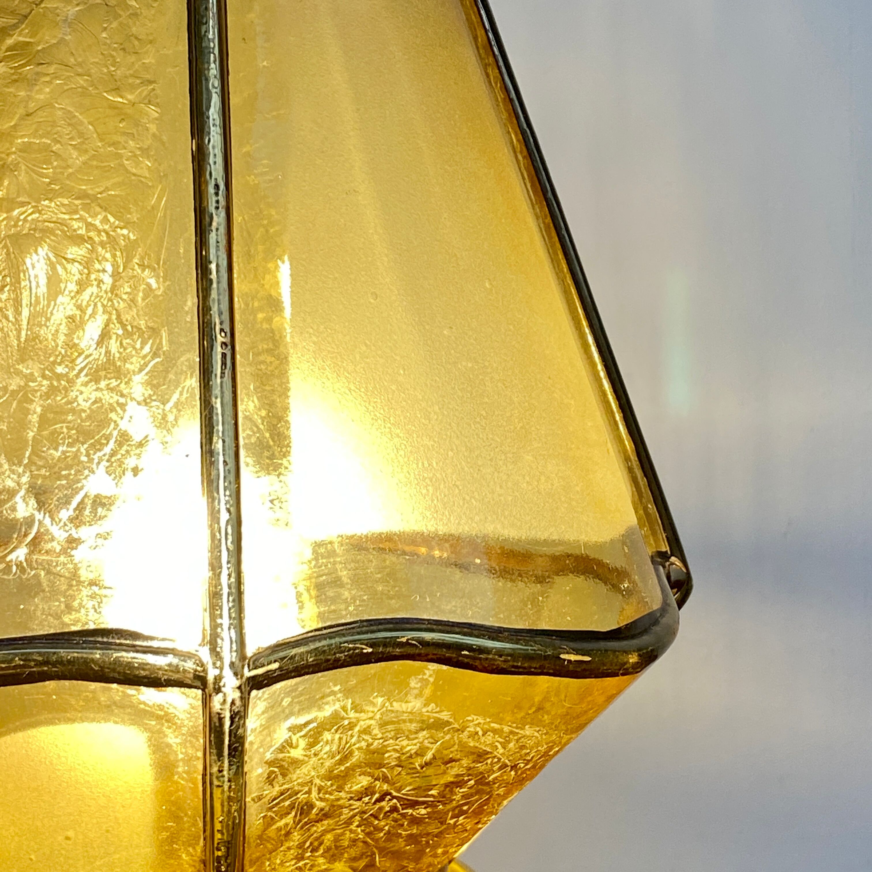 Lampe à poser globe vintage en verre