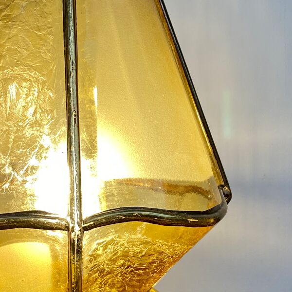 Lampe à poser globe vintage en verre