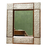 Old mirror, embossed tin