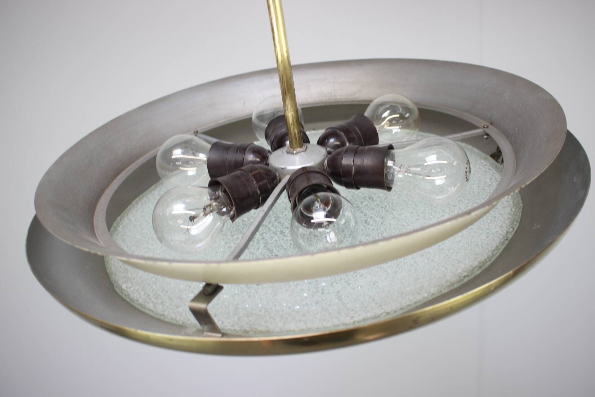 Bauhaus UFO pendant lamp by Josef Hurka for Napako, 1930s