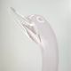 Pink Sommerso Murano glass swan by Elio Raffaeli, Italy