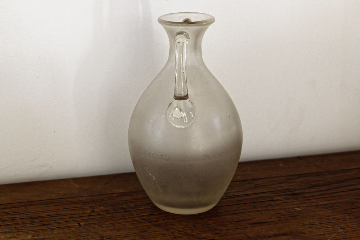 Opaque blown glass vase