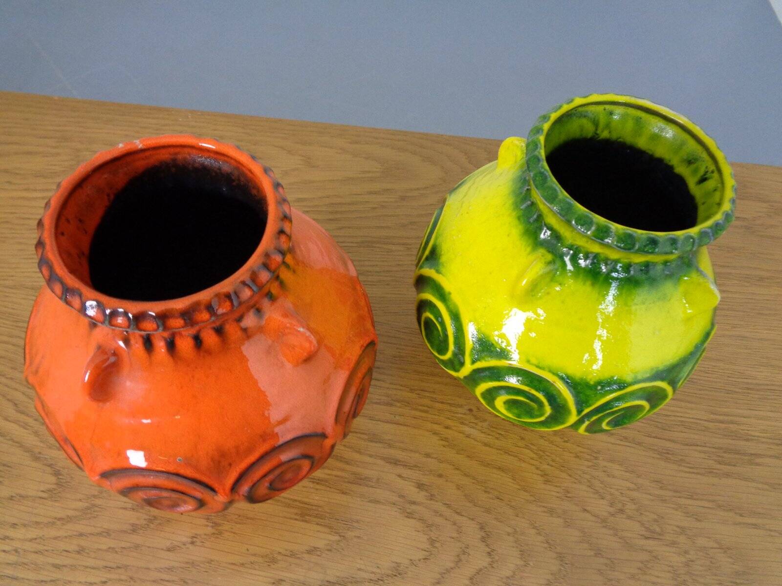 Pop Art Ceramic Vases from Jasba, Set of 2, 1970s