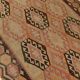 Turkish Vintage Kilim Rug: Shades Of Red Brown Handmade Wool Rug 160x417Cm