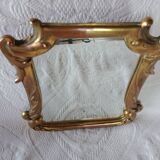 Pozzi paris - small old bronze mirror 19th century rococo style