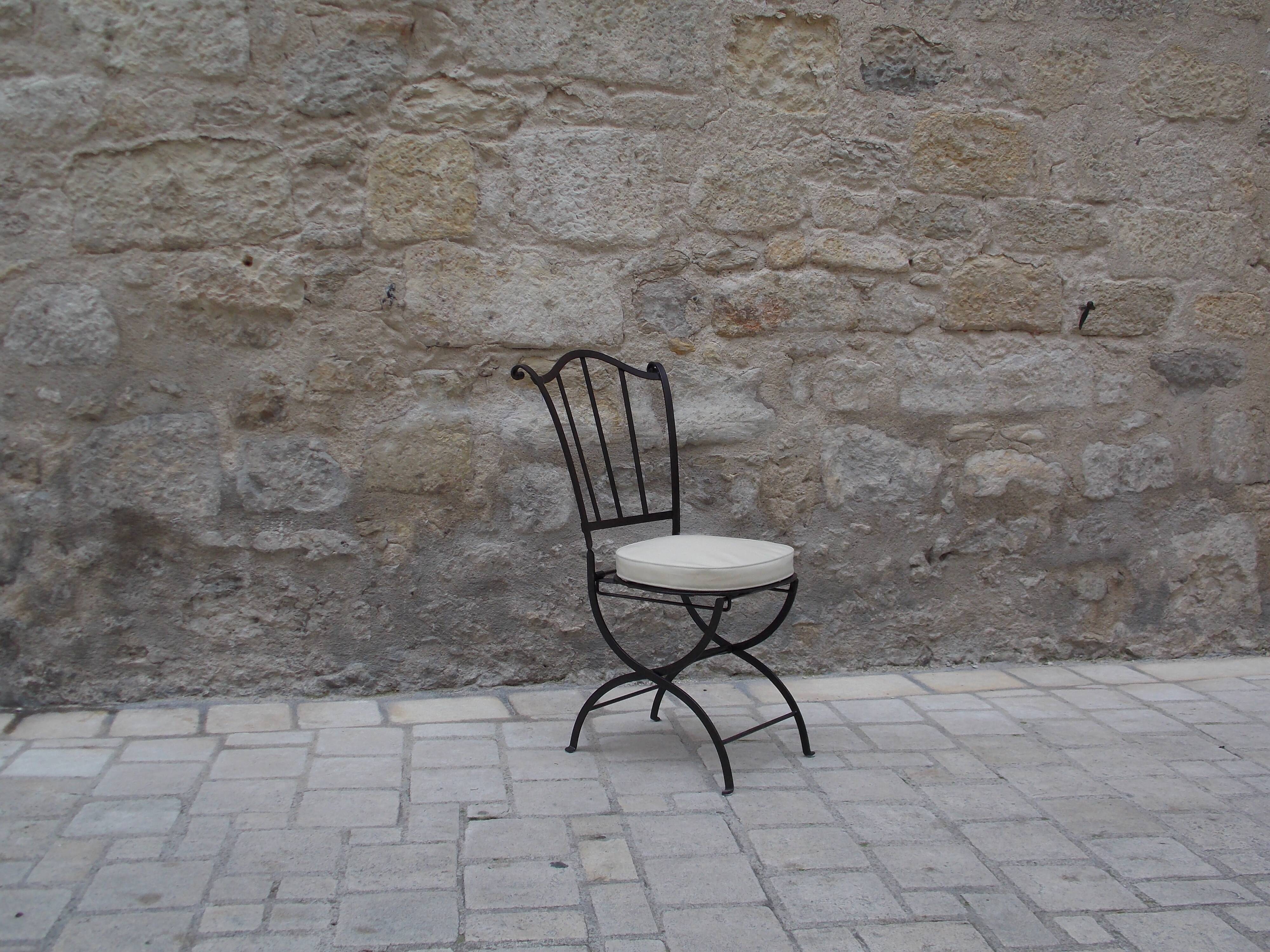 Périgordia© folding wrought iron chair