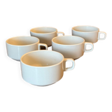 Stackable ceramic cups from Sarreguemines