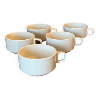 Stackable ceramic cups from Sarreguemines