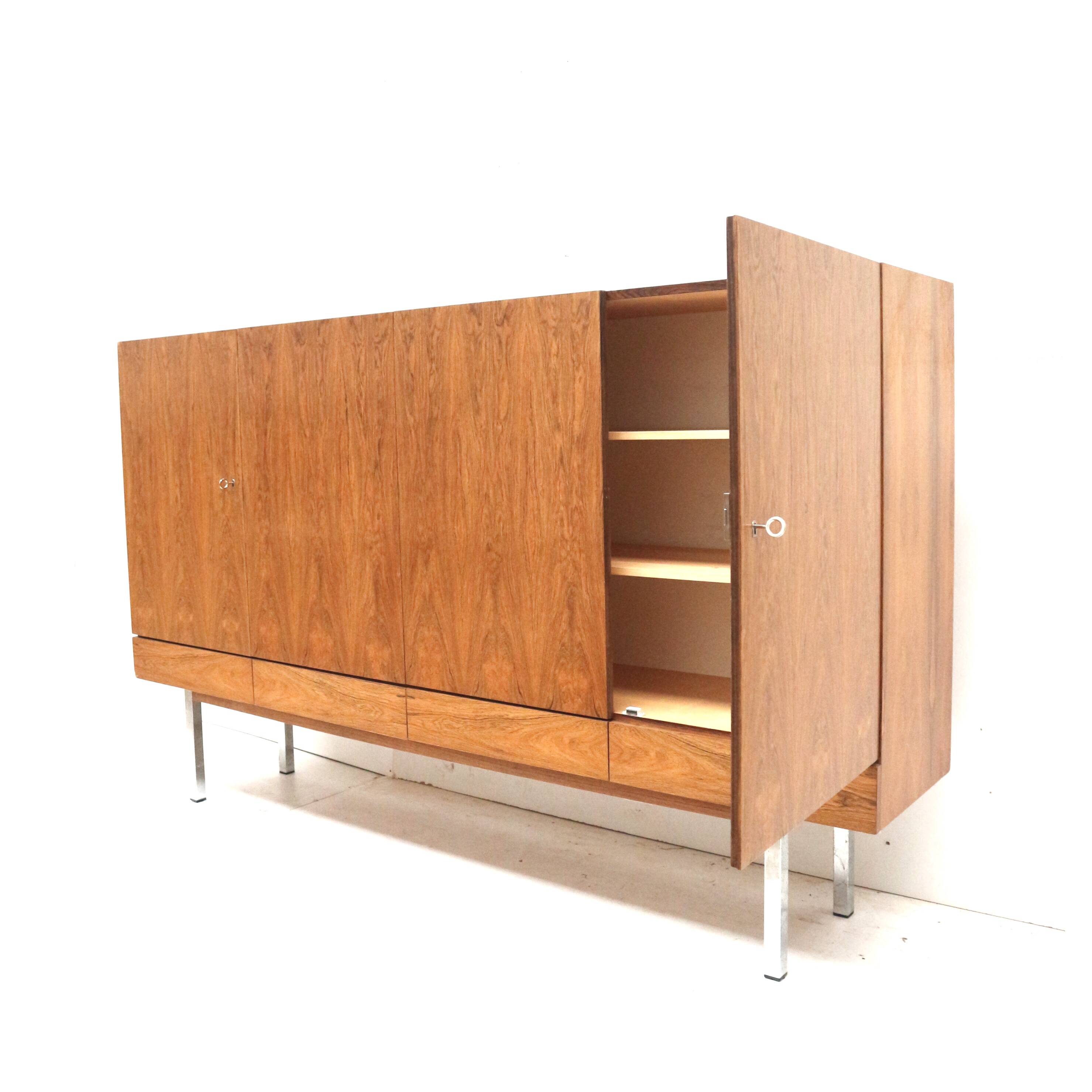 Rare vintage rosewood sideboard by Leo Bub for Wertmöbel.