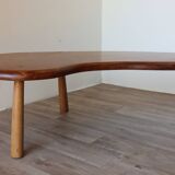 Vintage "bean" coffee table in solid wood, 1960