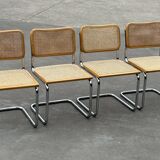 Set of 4 chairs model Cesca B32 designed by Marcel Breuer design
