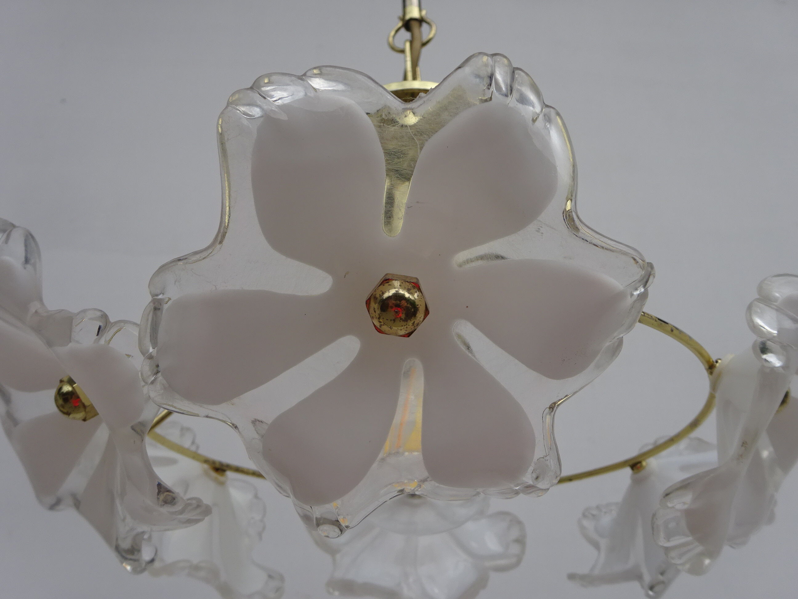 Vintage chandelier from the 70s/80s, 6 flowers