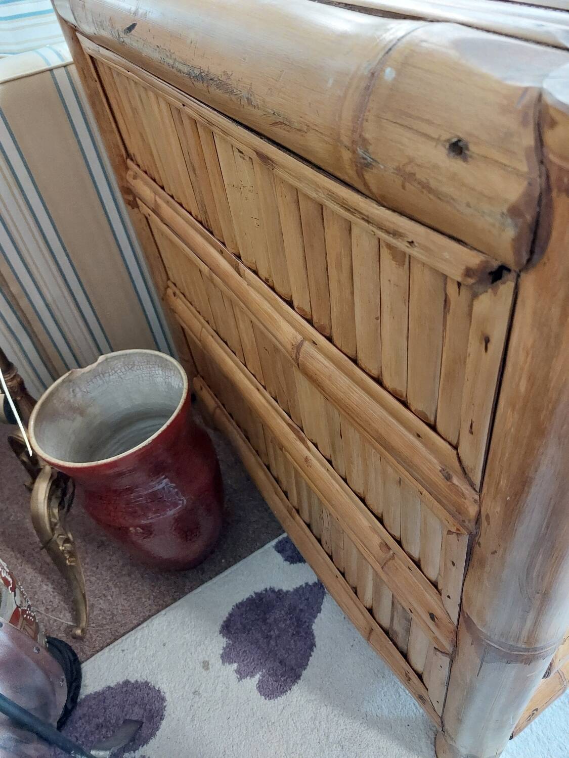 Bamboo desk with chair