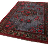 Handmade anatolian 1980s 196 cm x 302 cm red rug