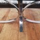 Chrome steel coffee table and smoked glass