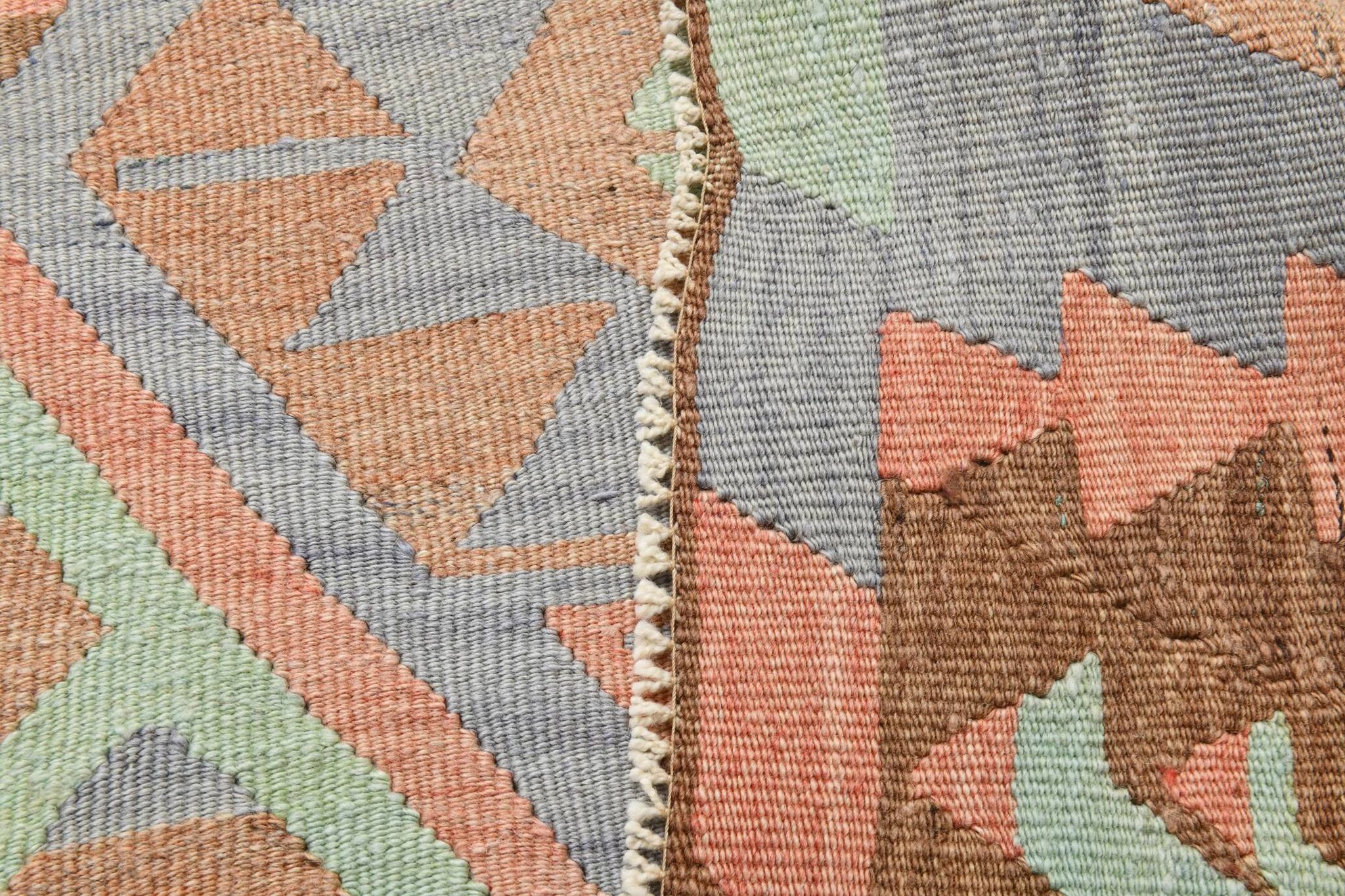 5x10 Geometric 58s Antique Kilim Rug, 168x313Cm
