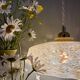Vintage yellow Clichy glass lampshade pendant light