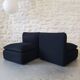 Pair of vintage black armchairs