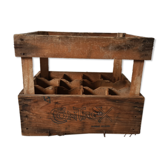 Caisse à bouteilles vintage Contrex
