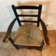 Design armchair of the 20th in straw