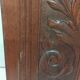 Pair of antique carved oak wood door panels