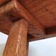 Tripod stool in solid oak - brutalist