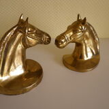 2 Horse-shaped bookends  in brass