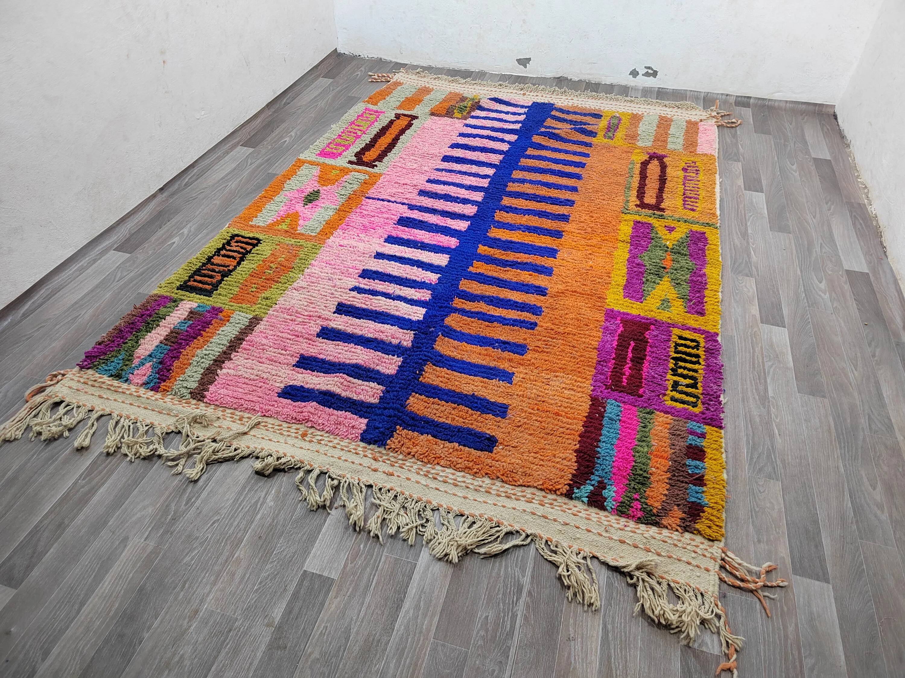 Berber rug in natural wool 2.5 x 1.5 m