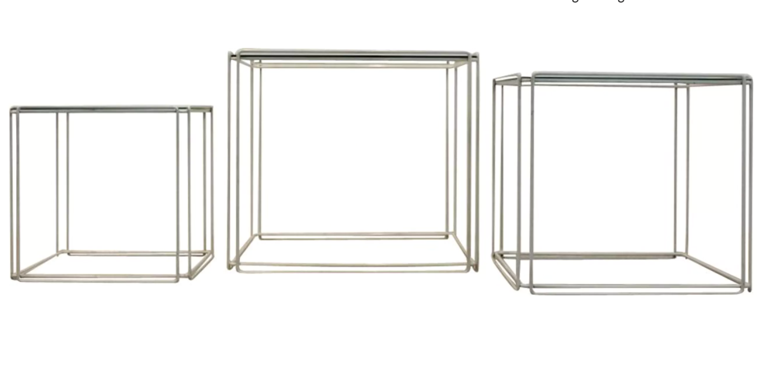 Tables gigognes design Max Sauze éditées par Iscocèle