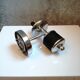 Metal and frosted glass wall lamp 1970