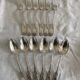 6 silver metal cutlery in their case